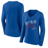 Women's Hustle Long Sleeve V-Neck T-Shirt - Buffalo Bills T-shirts
