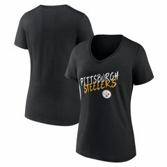 Women's Hustle V-Neck T-Shirt - Pittsburgh Steelers T-shirts