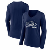 Women's Hustle Long Sleeve V-Neck T-Shirt - Seattle Seahawks T-shirts