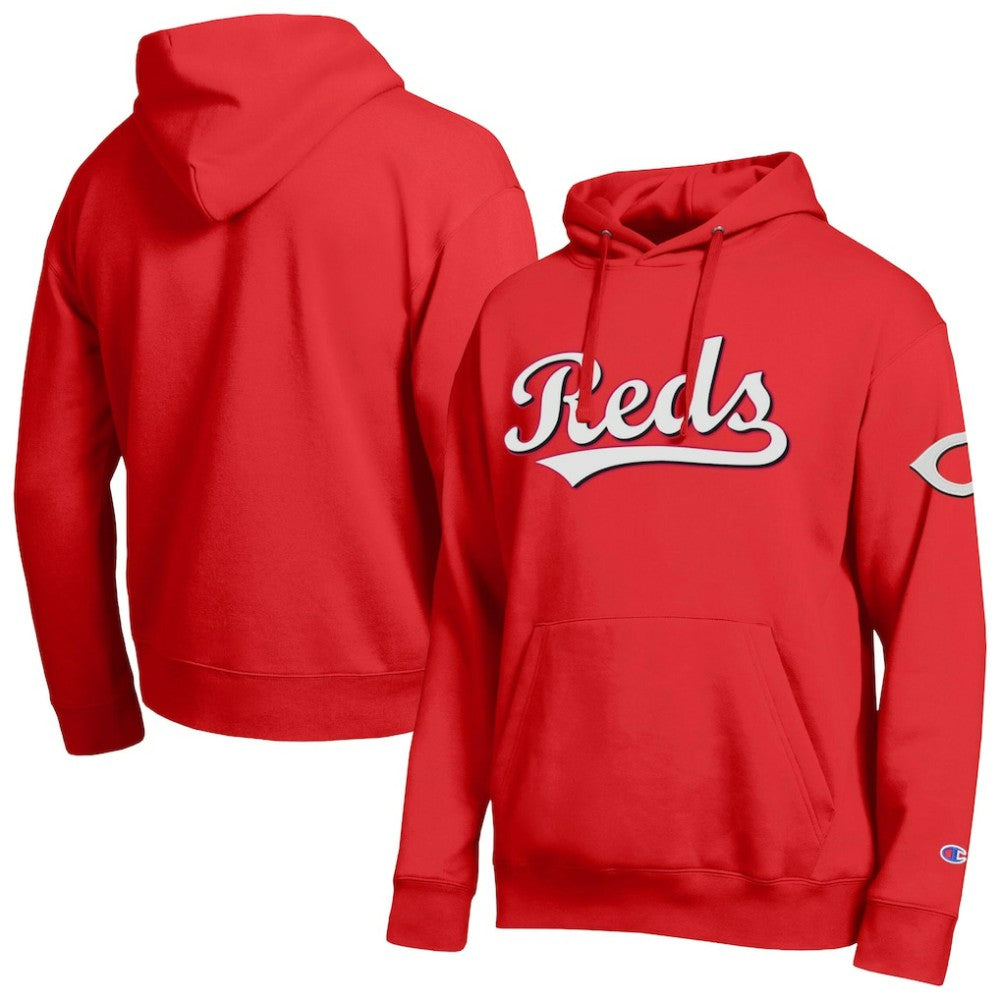 Red Cincinnati Reds Champion All Star Wordmark Hoodie