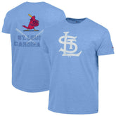 Heather Light Blue St. Louis Cardinals Champion Tri-Blend T-Shirt