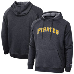 Black Pittsburgh Pirates Champion Triumph Tri-Blend Raglan Hoodie