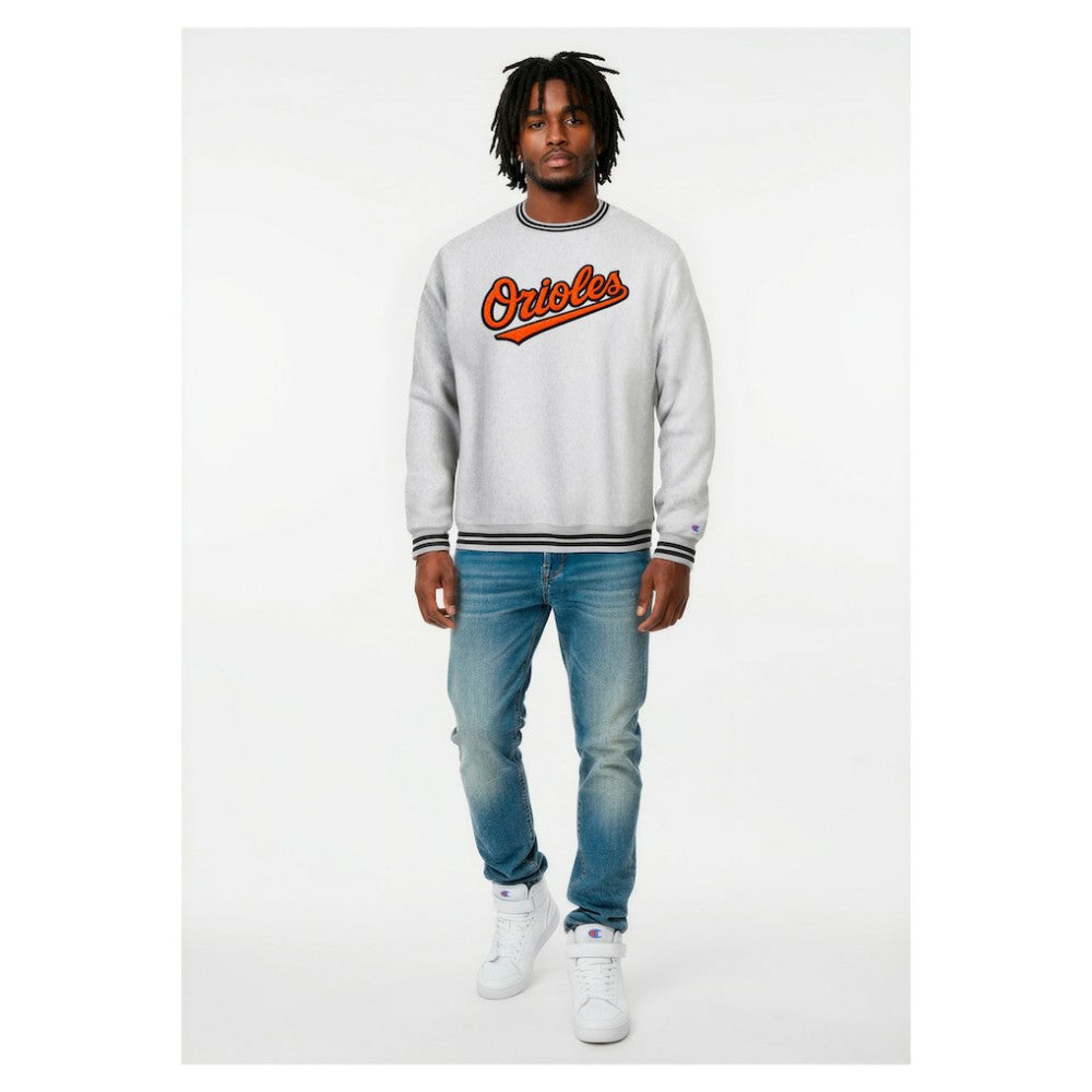 Heather Gray Baltimore Orioles Champion Reverse Weave Sweatshirt