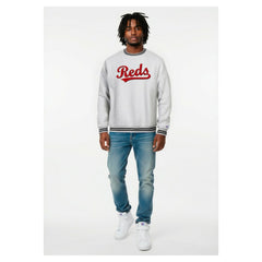 Heather Gray Cincinnati Reds Champion Reverse Weave Sweatshirt