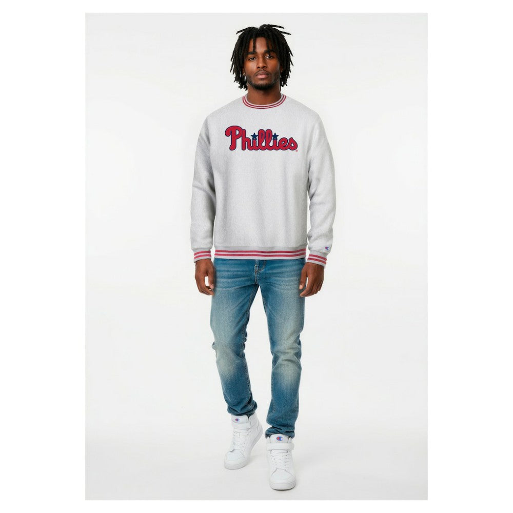 Grey Heather Philadelphia Phillies Champion Reverse Weave Sweatshirt