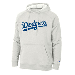 Heathered Core Ultra Light Grey Los Angeles Dodgers Champion Triumph Tri-Blend Raglan Hoodie