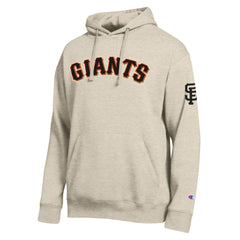 Oatmeal San Francisco Giants Champion All Star Chenille Patch Hoodie