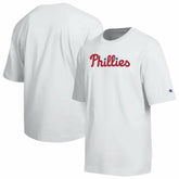 White Philadelphia Phillies Champion All Star Arched Chenille Wordmark T-Shirt
