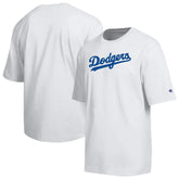 White Los Angeles Dodgers Champion All Star Arched Chenille Wordmark T-Shirt