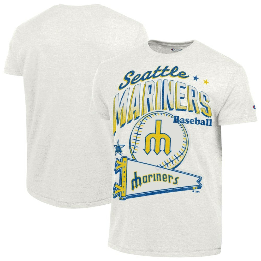 White Seattle Mariners Champion Winning Tradition Cooperstown Tri-Blend T-Shirt