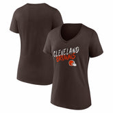 Women's Hustle V-Neck T-Shirt - Cleveland Browns T-shirts