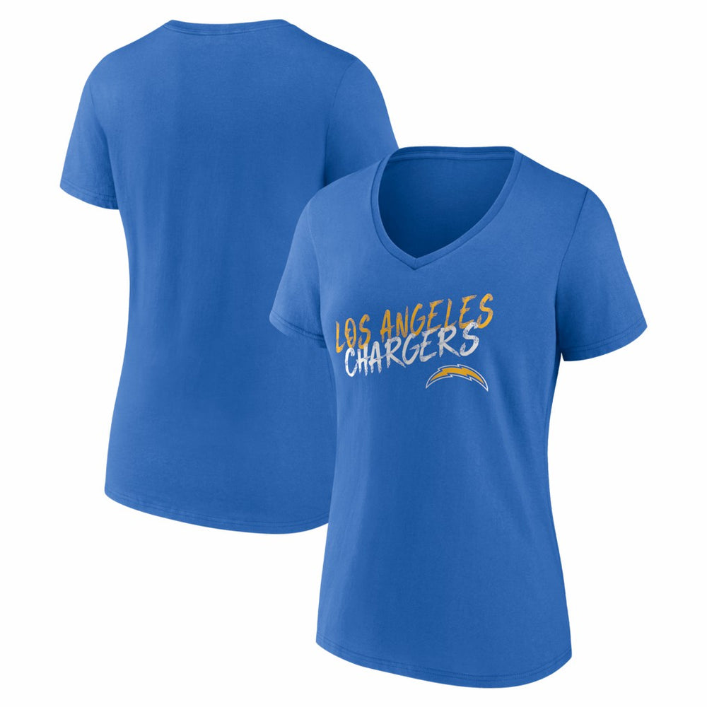 Women's Hustle V-Neck T-Shirt - Los Angeles Chargers T-shirts