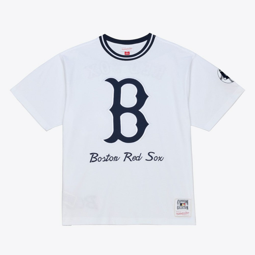 White Boston Red Sox Mitchell & Ness Cooperstown Collection Arctic T-Shirt