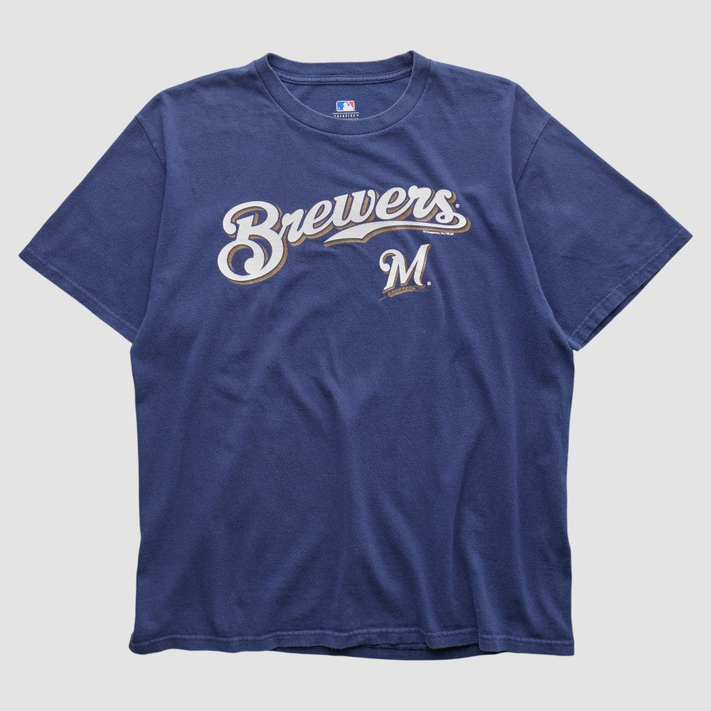 Navy Milwaukee Brewers MLB 2000s T-shirt