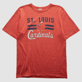 Red St. Louis Cardinals Logo 7 1989 T-shirt