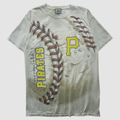 White Pittsburgh Pirates Liquid Blue 2000s T-shirt