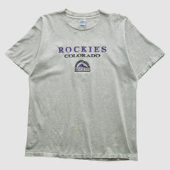 Heather Gray Colorado Rockies Salem Sportswear 90s T-shirt