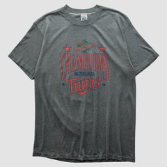 Dark Heather Gray Minnesota Twins Logo 7 1987 T-shirt