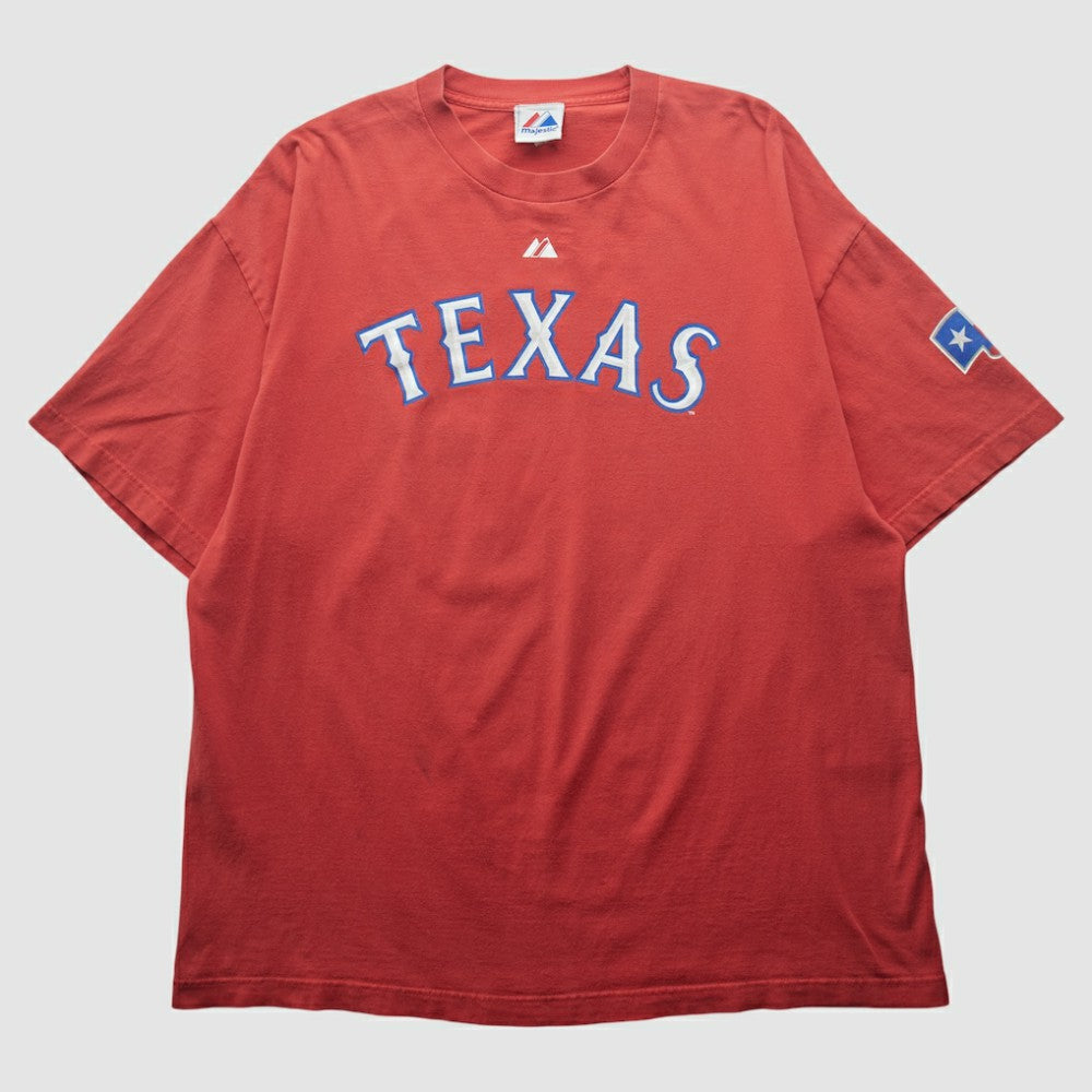 Red Texas Rangers Majestic 2000s T-shirt
