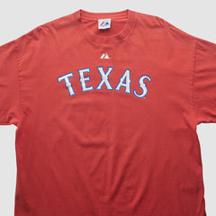Red Texas Rangers Majestic 2000s T-shirt
