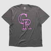 Dark Heather Gray Colorado Rockies Majestic 2010s T-shirt