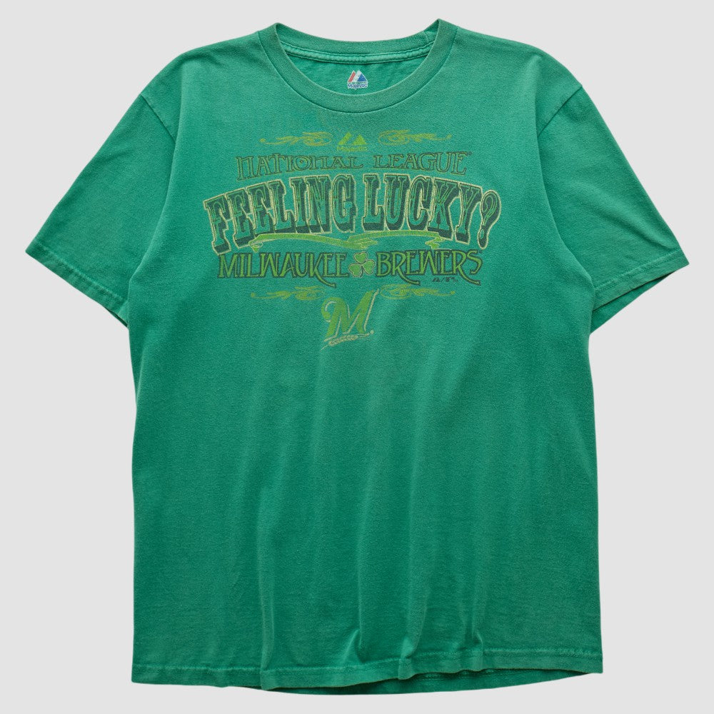 Green Milwaukee Brewers Majestic 2000s T-shirt