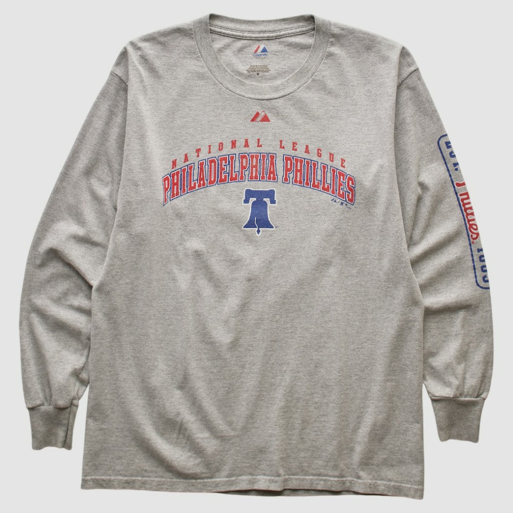 Heather Gray Philadelphia Phillies Majestic 2000s Long Sleeve T-shirt
