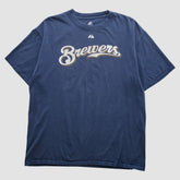 Navy Milwaukee Brewers Majestic 2000s T-shirt