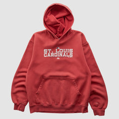 Red St. Louis Cardinals Majestic 2000s Hooded Pullover Sweatshirt