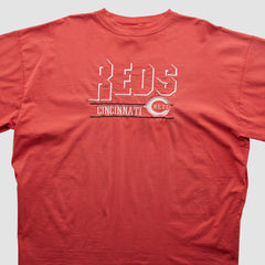 Red Cincinnati Reds Logo Athletic 90s T-shirt