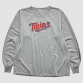 Heather Gray Minnesota Twins Lee Apparel 2000s Long Sleeve T-shirt