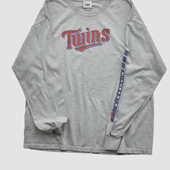 Heather Gray Minnesota Twins Lee Apparel 2000s Long Sleeve T-shirt