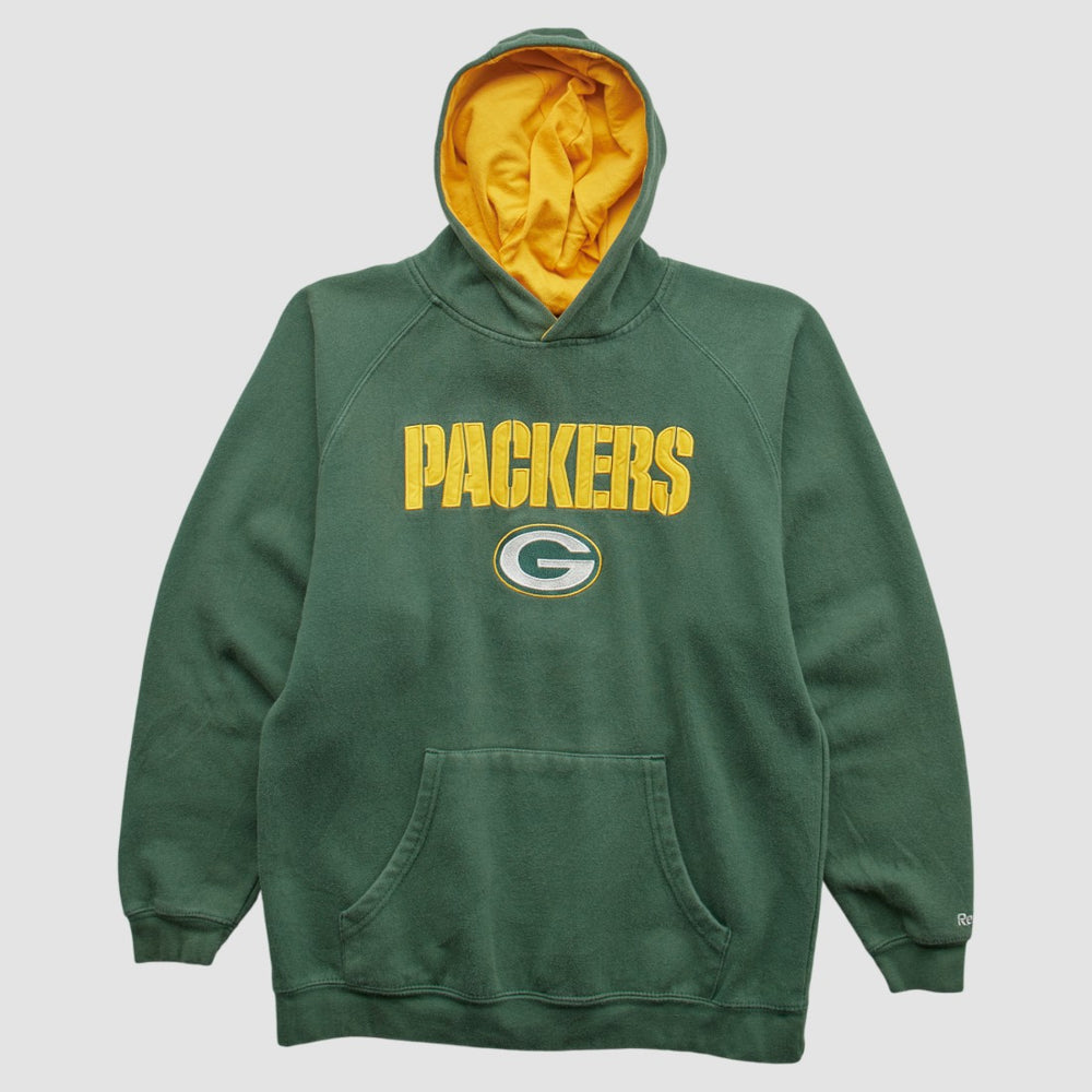 Reebok 2000s Hooded Pullover Sweatshirt - Green Bay Packers Pullover