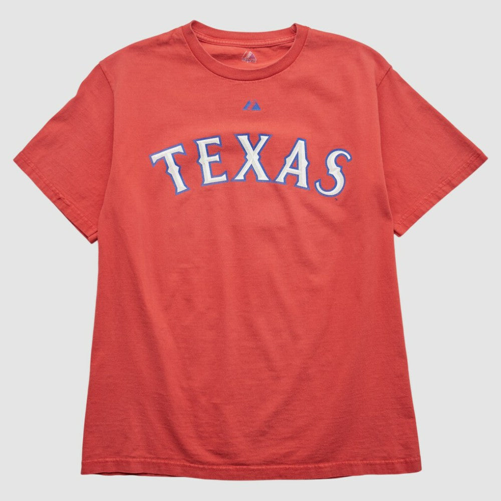 Red Texas Rangers Majestic 2000s T-shirt
