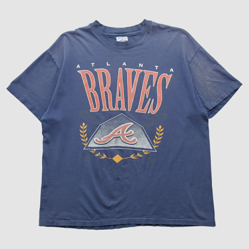 Navy Atlanta Braves Hanes 90s T-shirt