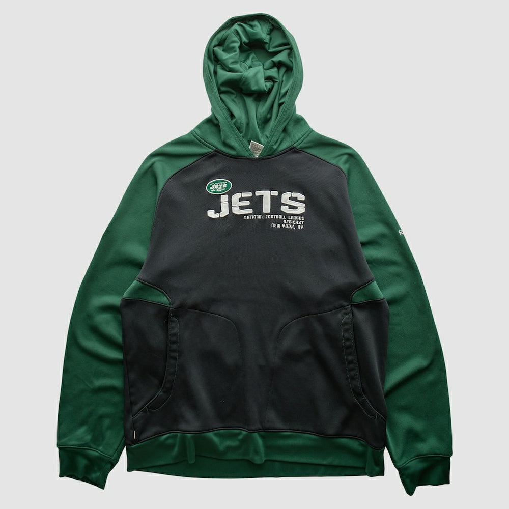 Reebok 2010s Hooded Pullover Sweatshirt - New York Jets Pullover