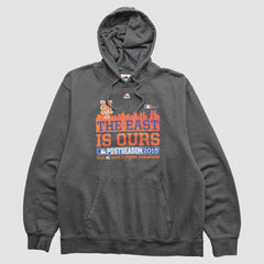 Dark Heather Gray New York Mets Majestic 2015 Hooded Pullover Sweatshirt