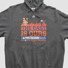 Dark Heather Gray New York Mets Majestic 2015 Hooded Pullover Sweatshirt