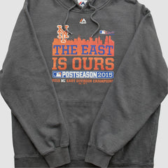 Dark Heather Gray New York Mets Majestic 2015 Hooded Pullover Sweatshirt