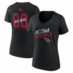 Women's Hustle Personalized Name & Number V-Neck T-Shirt - Arizona Cardinals T-shirts