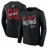 Hustle Personalized Name & Number Long Sleeve T-Shirt - Atlanta Falcons T-shirts