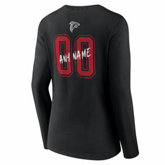 Women's Hustle Personalized Name & Number Long Sleeve V-Neck T-Shirt - Atlanta Falcons T-shirts