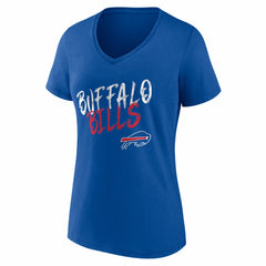Women's Hustle Personalized Name & Number V-Neck T-Shirt - Buffalo Bills T-shirts