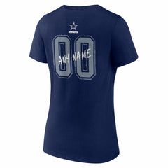 Women's Hustle Personalized Name & Number V-Neck T-Shirt - Dallas Cowboys T-shirts