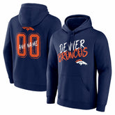 Hustle Personalized Name & Number Hoodie - Denver Broncos Hoodies