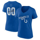 Women's Hustle Personalized Name & Number V-Neck T-Shirt - Indianapolis Colts T-shirts