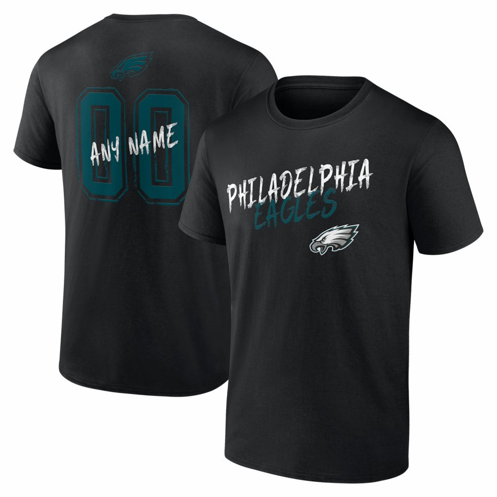 Hustle Personalized Name & Number T-Shirt - Philadelphia Eagles T-shirts