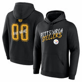 Hustle Personalized Name & Number Hoodie - Pittsburgh Steelers Hoodies