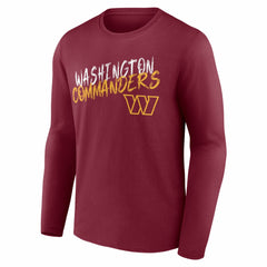 Hustle Personalized Name & Number Long Sleeve T-Shirt - Washington Commanders T-shirts