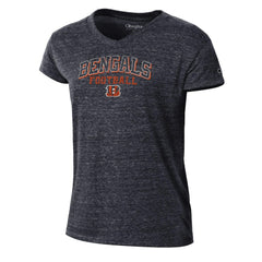 Women's Triumph Tri-Blend V-Neck T-Shirt - Cincinnati Bengals T-shirts